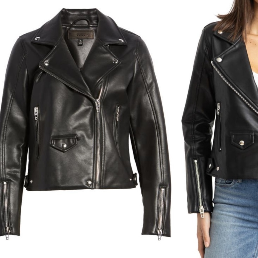 BLANKNYC Faux Leather Moto Jacket